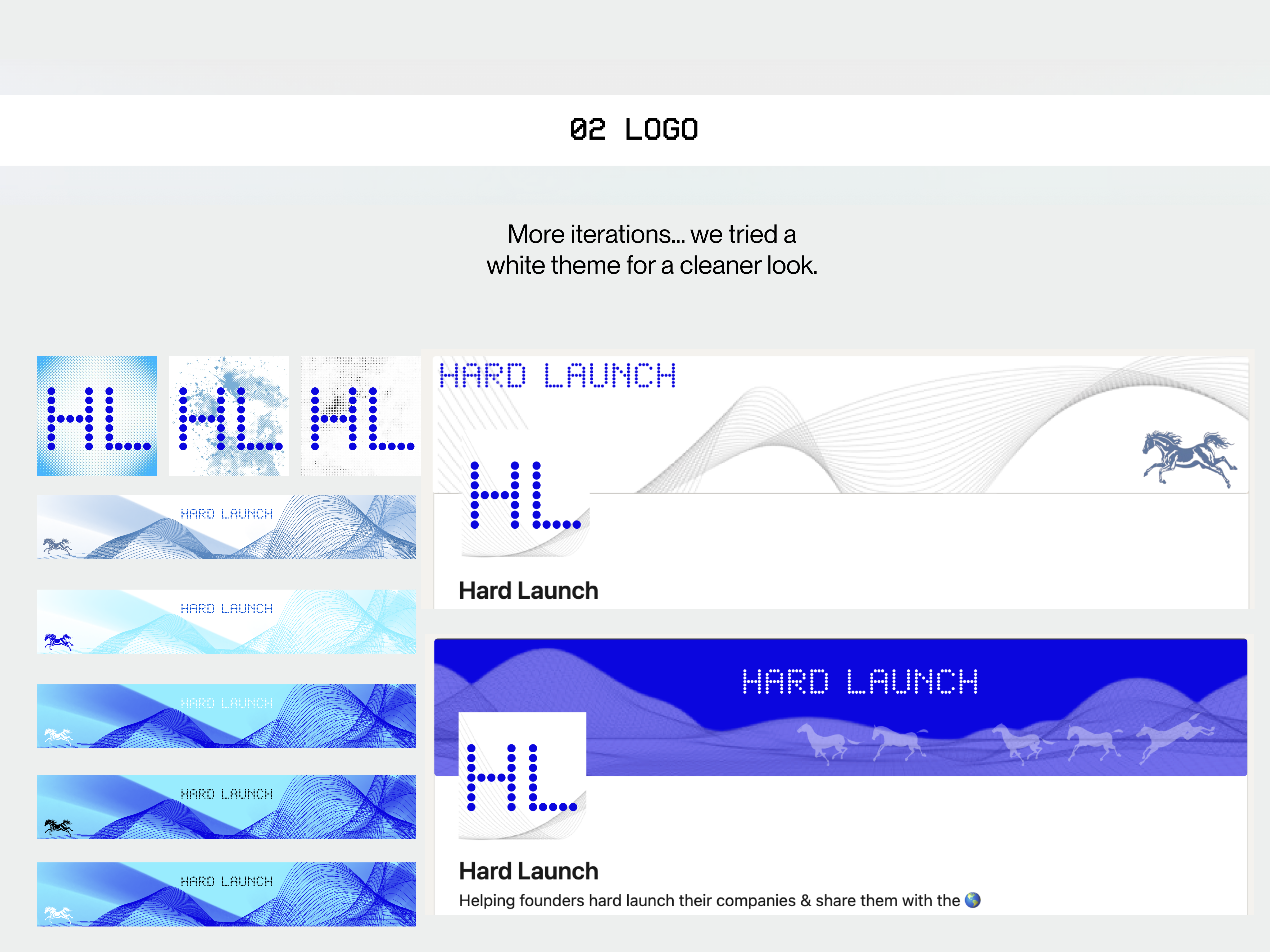 Hard Launch logo identity system exploration