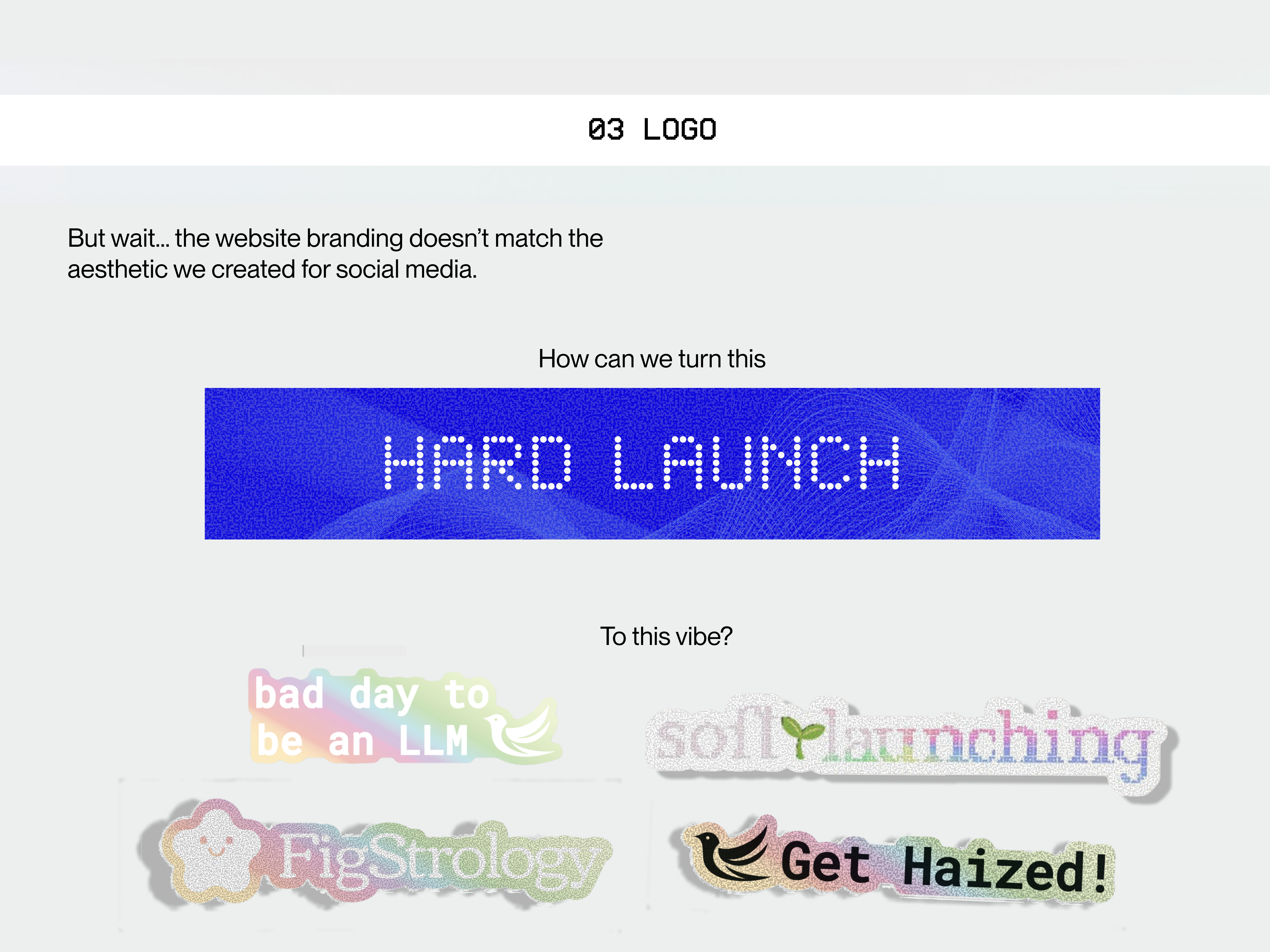 Hard Launch logo refinement direction