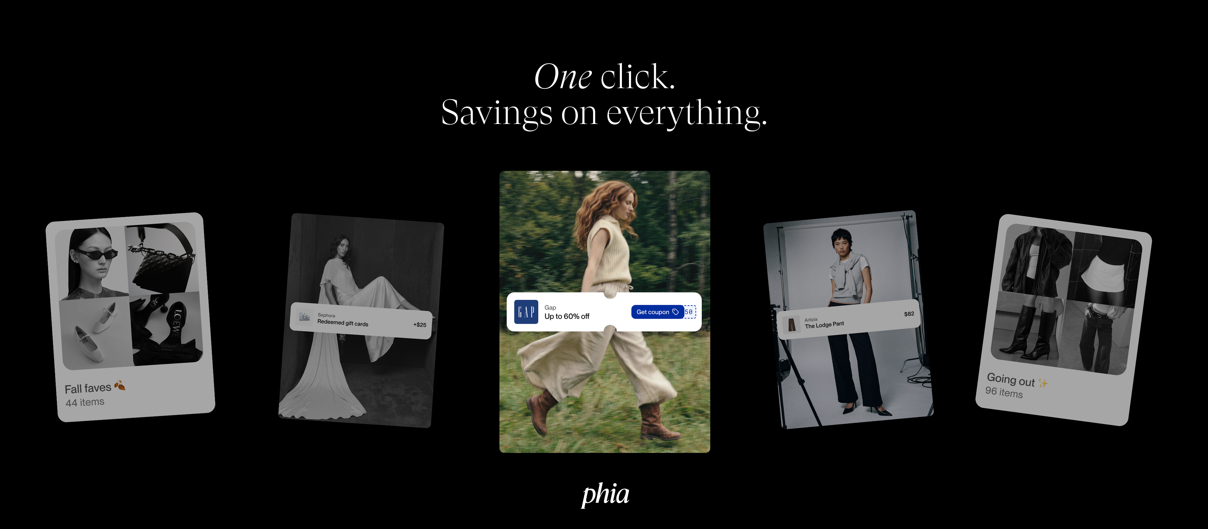 Phia one click savings preview